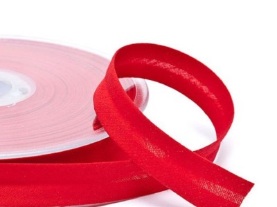 Schrägband uni | 18 mm | Baumwolle-Polyester | rot