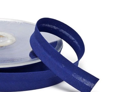 Schrägband uni | 18 mm | Baumwolle-Polyester | royalblau