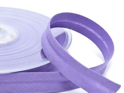 Schrägband uni | 18 mm | Baumwolle-Polyester | violett
