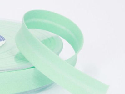 Schrägband uni | 18 mm | Baumwolle-Polyester | weißgrün
