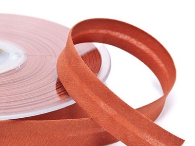 Schrägband uni | 18 mm | Baumwolle-Polyester | ziegelbraun