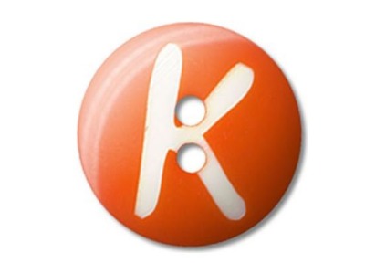 Buchstaben Knöpfe | A-Z | K - orange