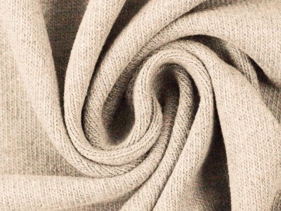 84 cm REST Baumwollstrick BONO | angerauhter Strickstoff | Made in Italy | naturweiß