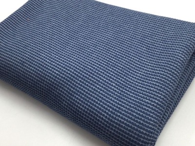 Waffelstrickjersey Waffeljersey DOUBLEFACE | dark jeans - dusty blue | ab 50 cm
