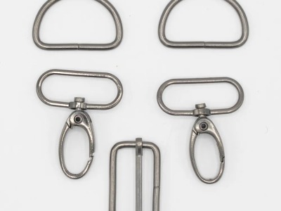 Taschen-Zubehör-Set | 30 mm | Metallic silber
