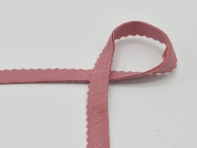Elastisches Einfaßband | Schrägband | Gummiband für Unterwäsche | 12 mm | old pink