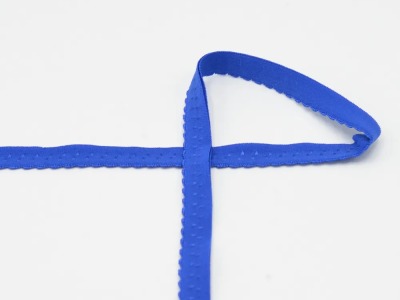 Elastisches Einfaßband | Schrägband | Gummiband für Unterwäsche | 12 mm | cobalt