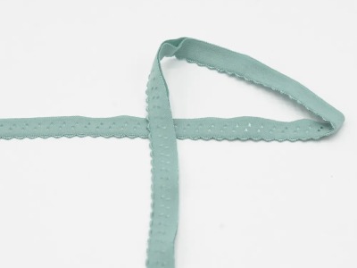 Elastisches Einfaßband | Schrägband | Gummiband für Unterwäsche | 12 mm | mint