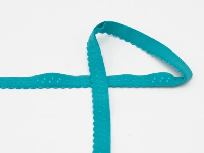 Elastisches Einfaßband | Schrägband | Gummiband für Unterwäsche | 12 mm | emerald