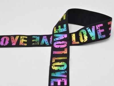 Gummiband LOVE | 40 mm breit | multicolor