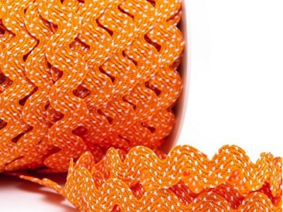 Zackenlitze kleine Punkte 12 mm | orange