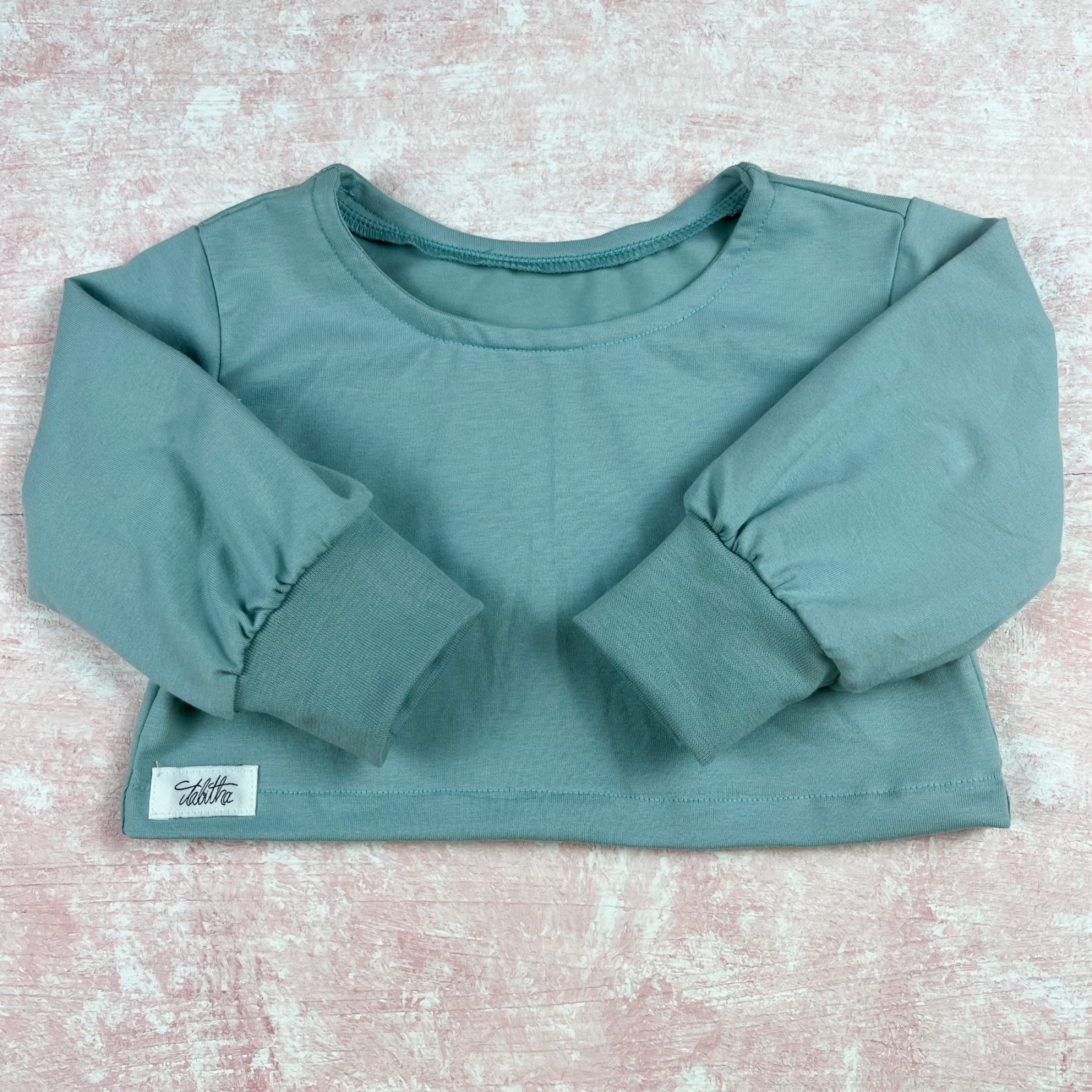 Cropped Sweatshirt Mintgrün, Größe 86 Ohne Blusenrock 2