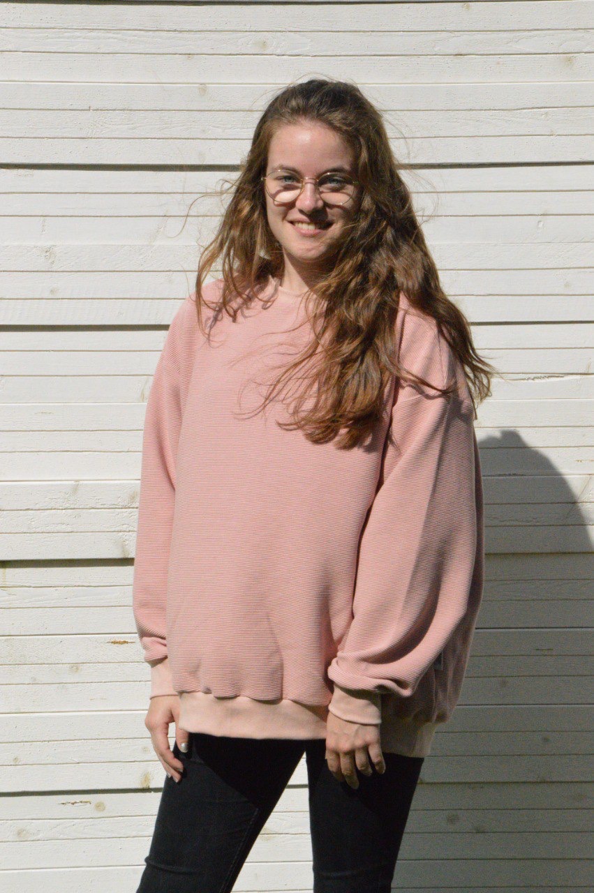Oversized Sweater für Damen - Hellrosa 3