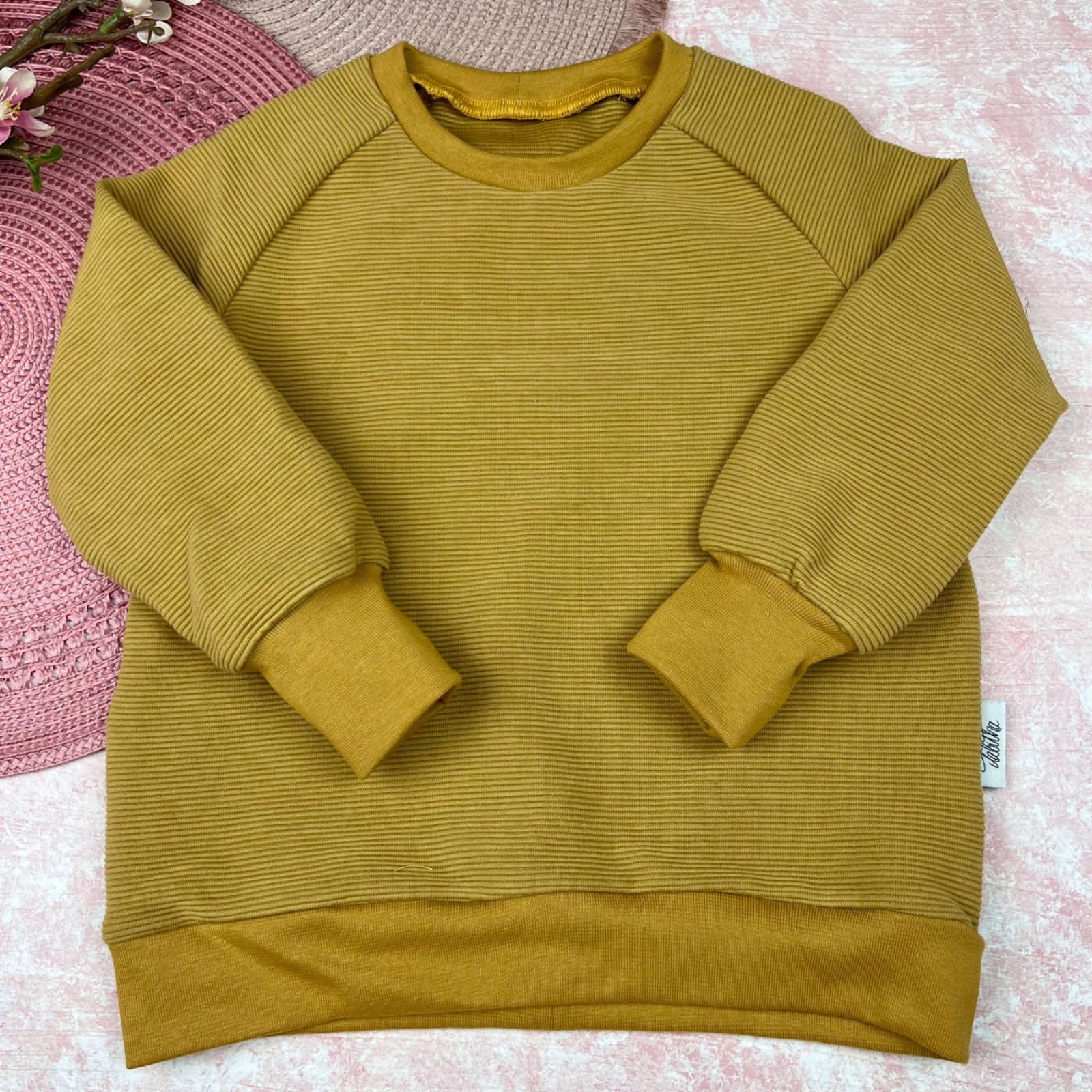 Oversized Sweater für Kinder - Senfgelb