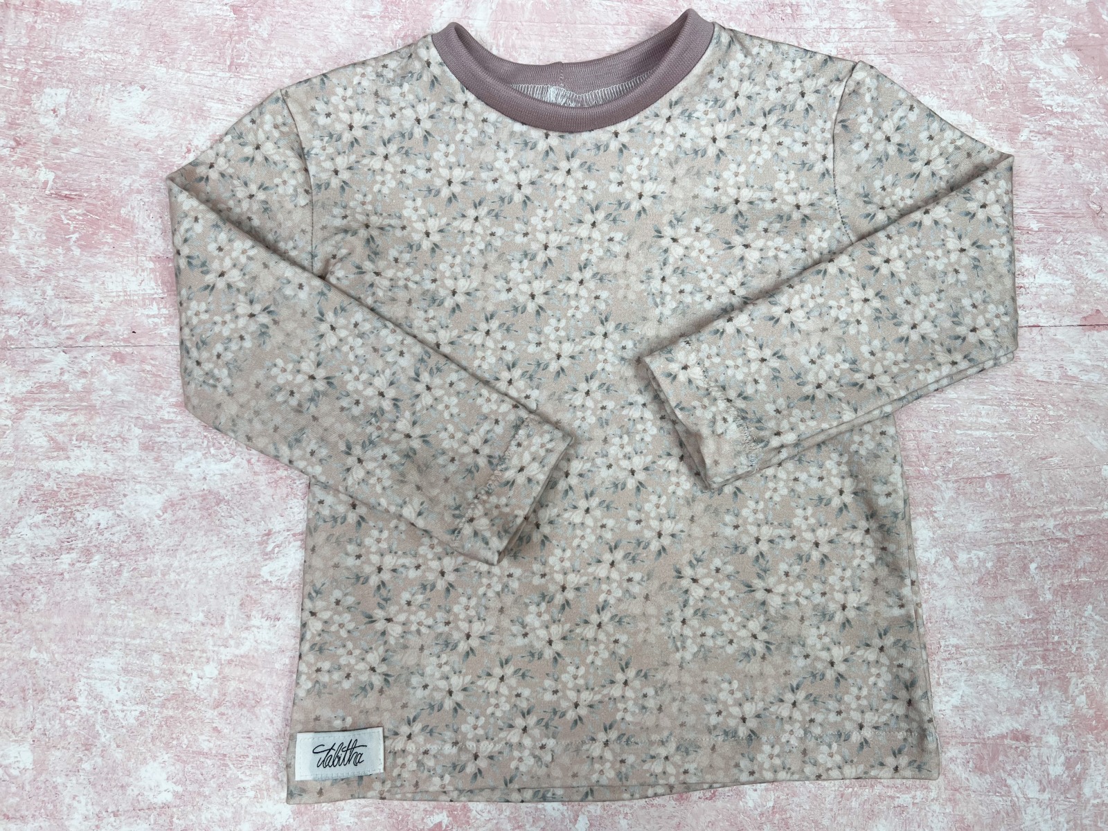 Shirt für Kinder - rosa Blüten, Größe 86 3