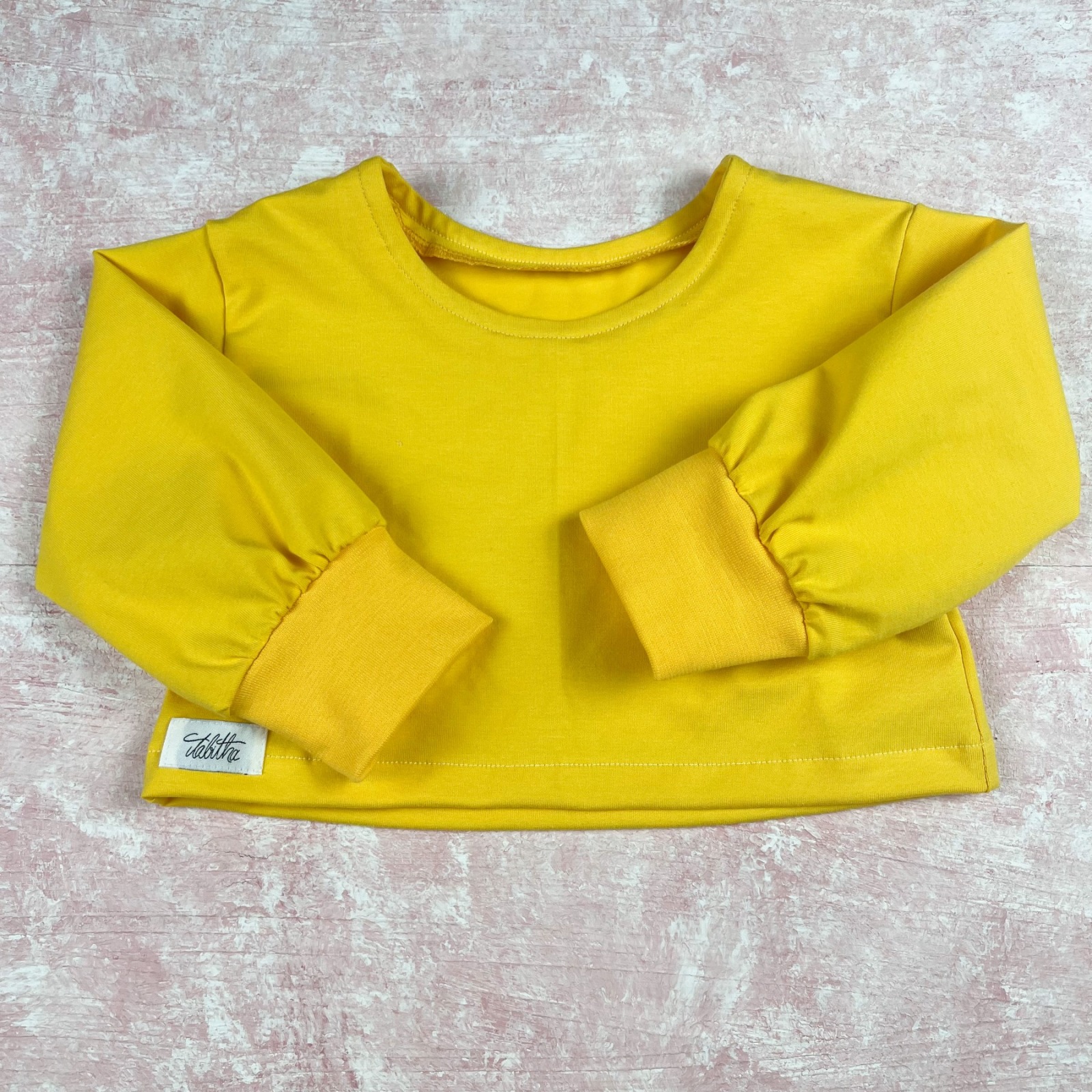 Cropped Sweatshirt Gelb, Größe 86 Ohne Blusenrock 2