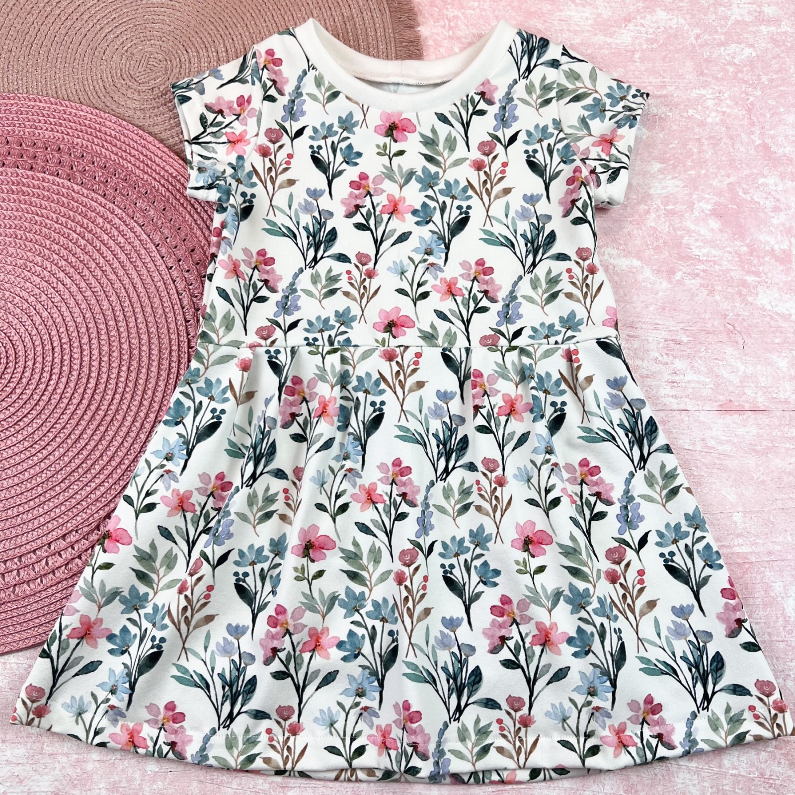 Sommerkleid - Blumen Mintgrün