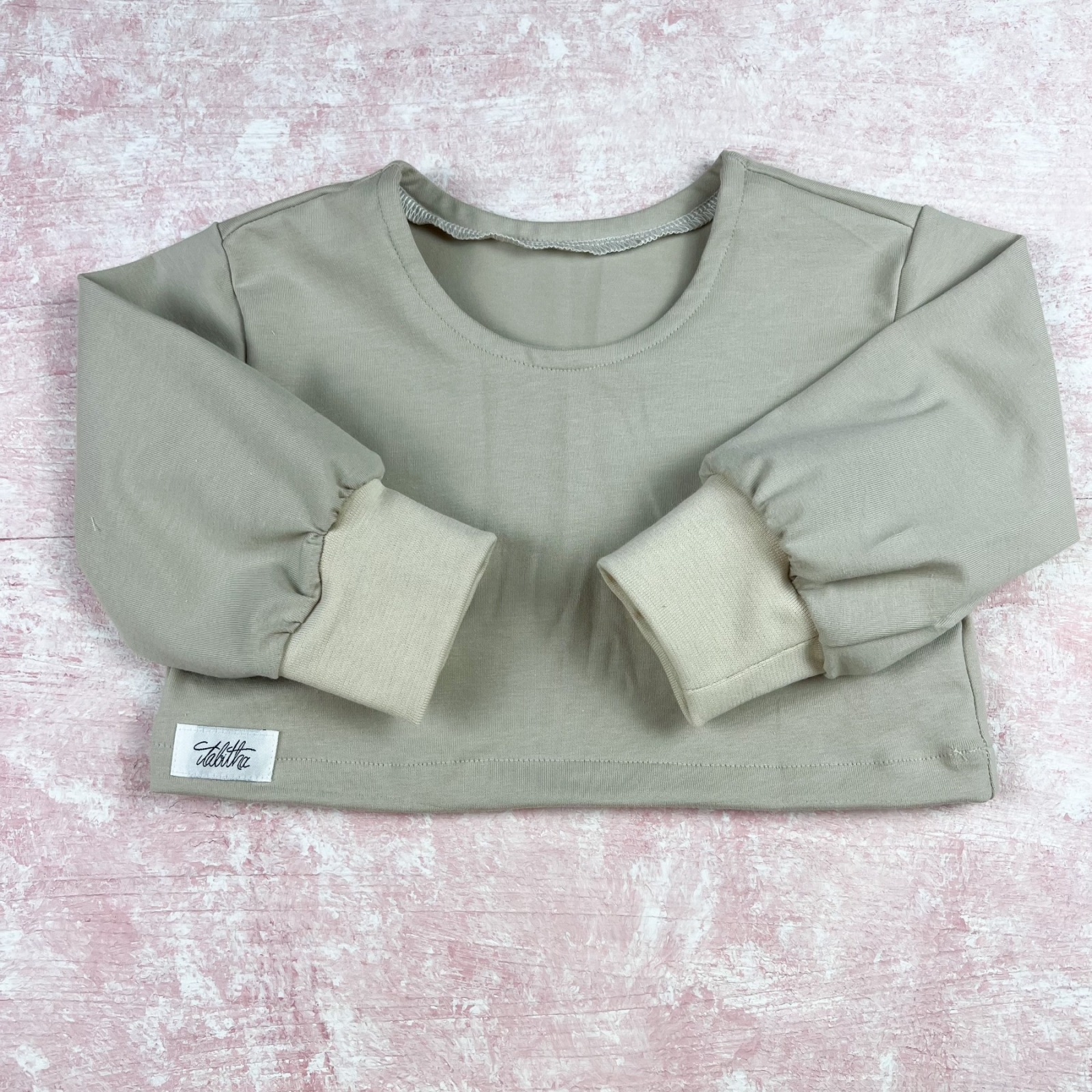 Cropped Sweatshirt Beige, Größe 86 Ohne Blusenrock 2