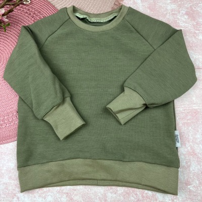 Oversized Sweater für Kinder - Altgrün