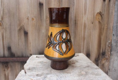 Vintage Vase Fat Lava Keramik Strehla 30 cm 60er 70er Jahre DDR