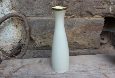 Vase elfenbein Goldrand 28,5 cm Creidlitz Porzellan Vintage 50er Jahre