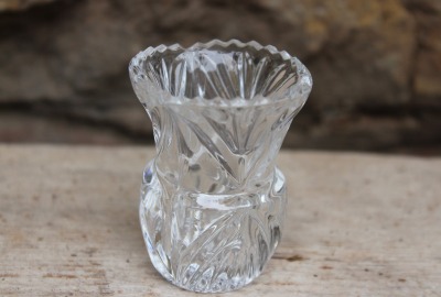 Miniatur Vase Kristall Vintage 50er 60er Jahre