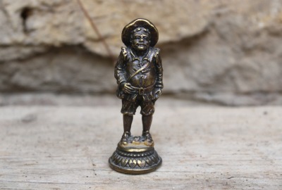 Miniatur Sammelfigur Soldat Messing Figur Setzkasten Vintage