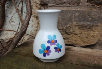 Prilblumen Vase Blumendekor Winterling Röslau Bavaria Porzellan Vintage 70er Jahre