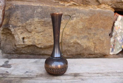 Kupfer Messing Vase Krug Midcentury Boho 50er 60er Jahre