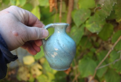 kleine Vase Krug türkis WGP Keramik Vintage 30er 40er Jahre Art Deco Germany