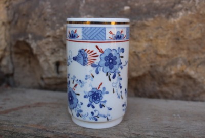 kleine Vase Echt Kobalt Volkstedt 1762 Porzellan 50er 60er Jahre GDR DDR