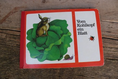 Bilderbuch Vom Kohlkopf ein Blatt VEB Postreiter Verlag 1985 DDR