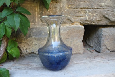 Murano Vase Überfangglas Glaskunst mundgeblasen Vintage 60er 70er Jahre