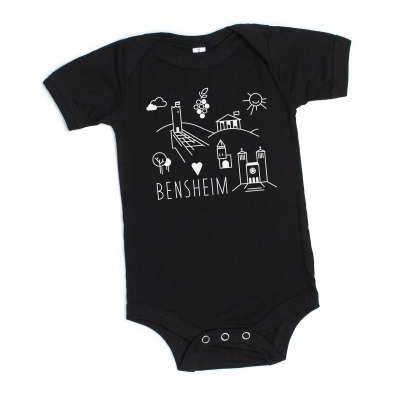 Baby Kurzarm Body Bensheim - schwarz