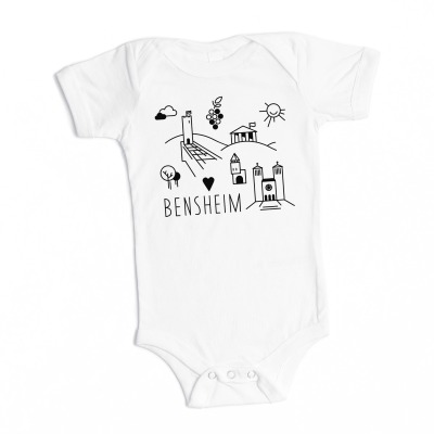 Baby Kurzarm Body Bensheim - weiß