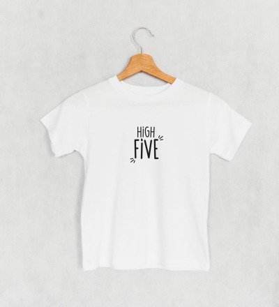 Kinder T-Shirt Fünfter Geburtstag - weiß