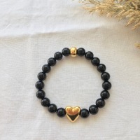 Armband Heartbeat in Black aus schwarzen Achat 8