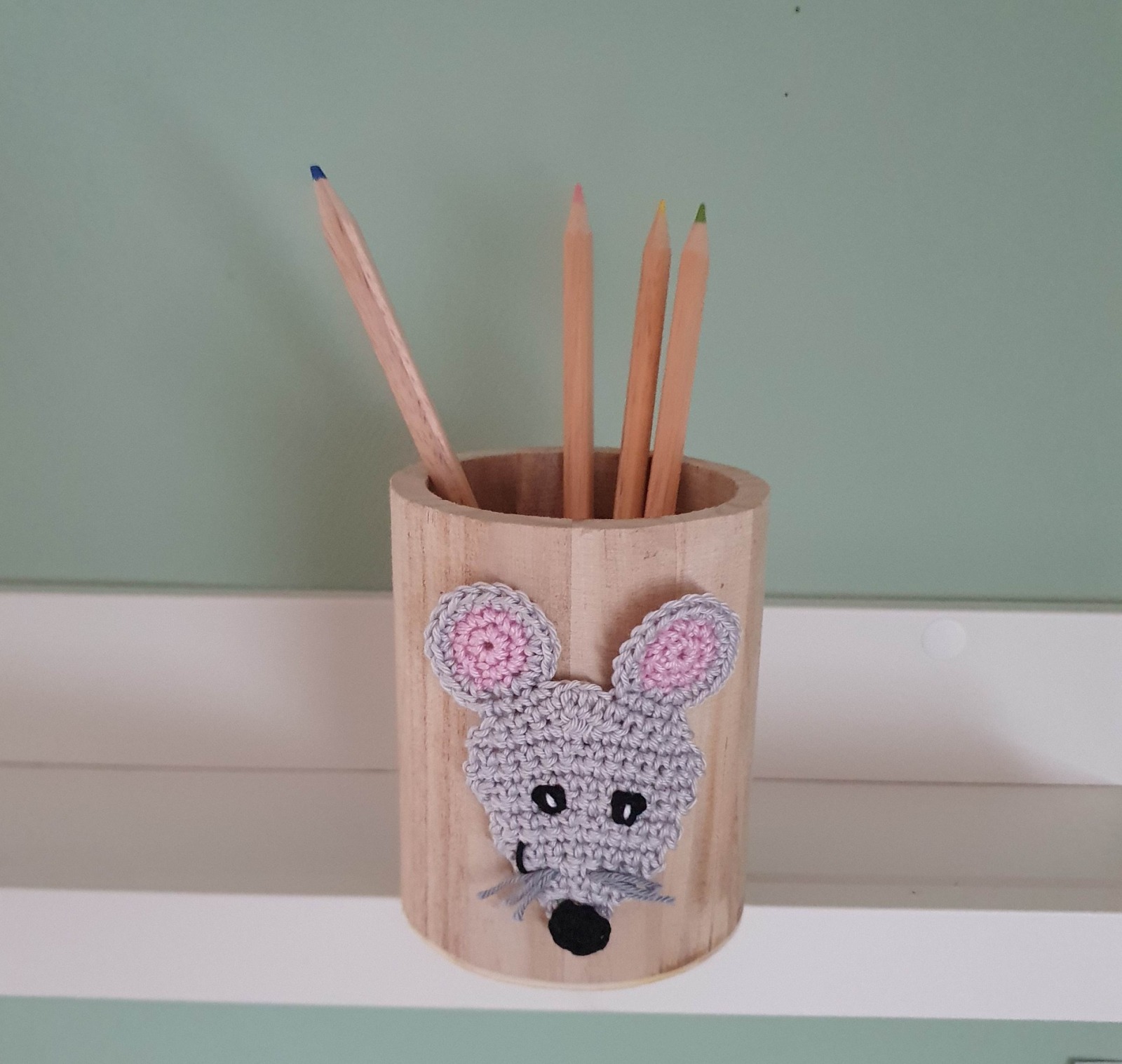 Stiftehalter Maus - süßer Stiftebecher für Kinder 2