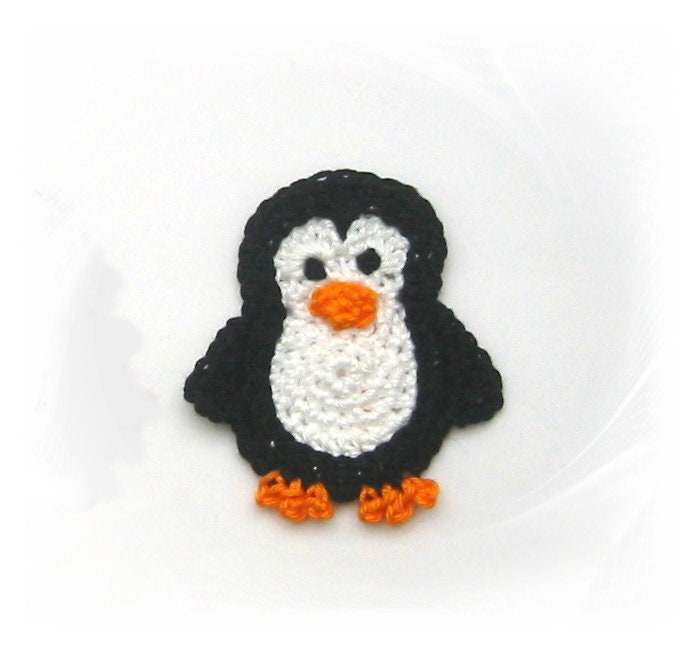 Kleine Pinguin Häkelapplikation 2