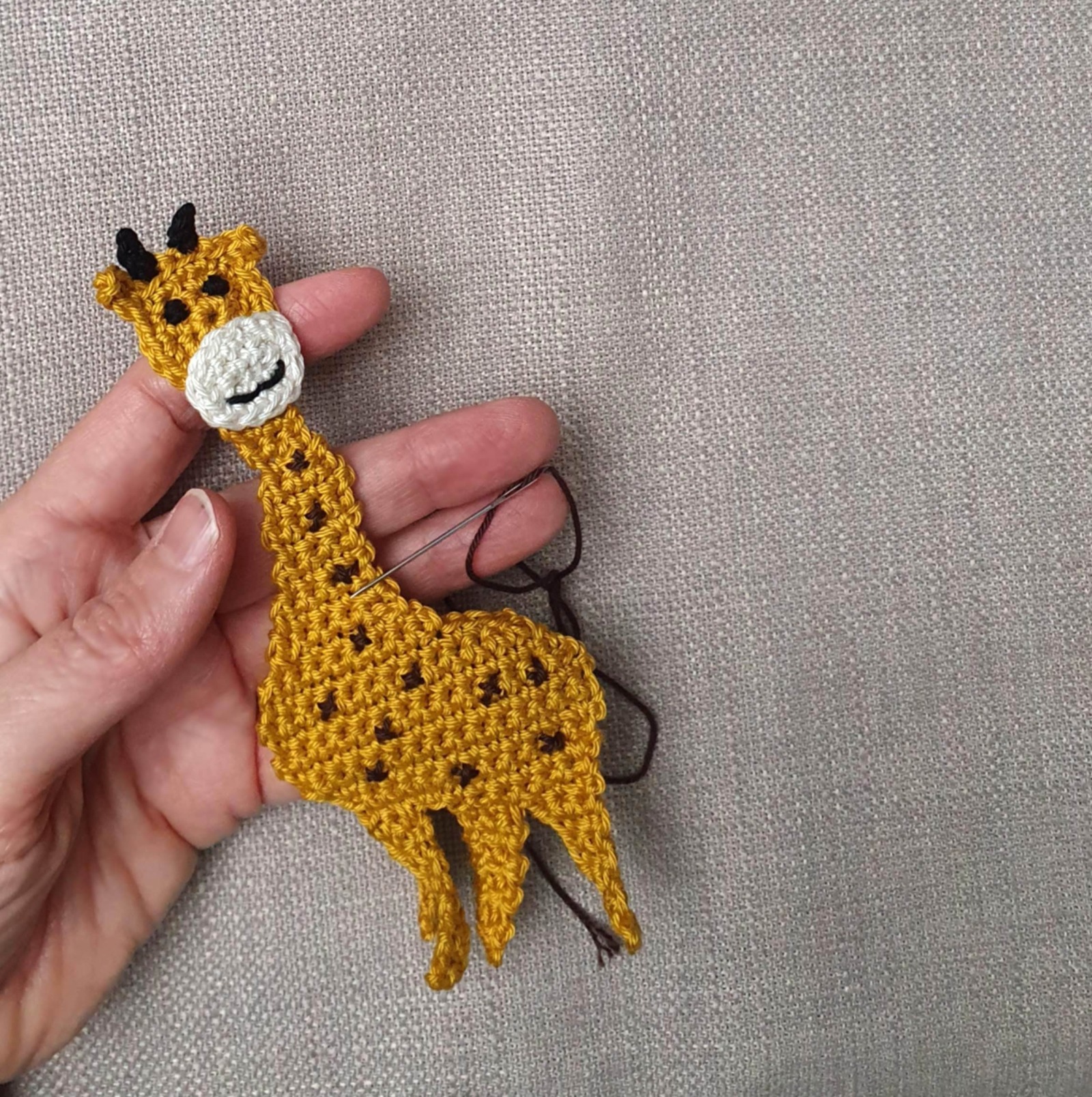 Giraffe Häkelapplikation 15 cm 3