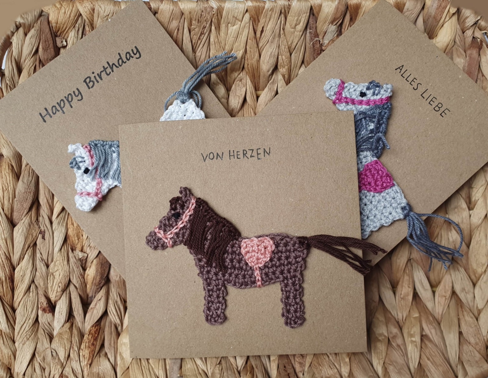 Handgemachte Pferdekarte - Eine besondere und nachhaltige Glückwunschkarte für Kinder 6