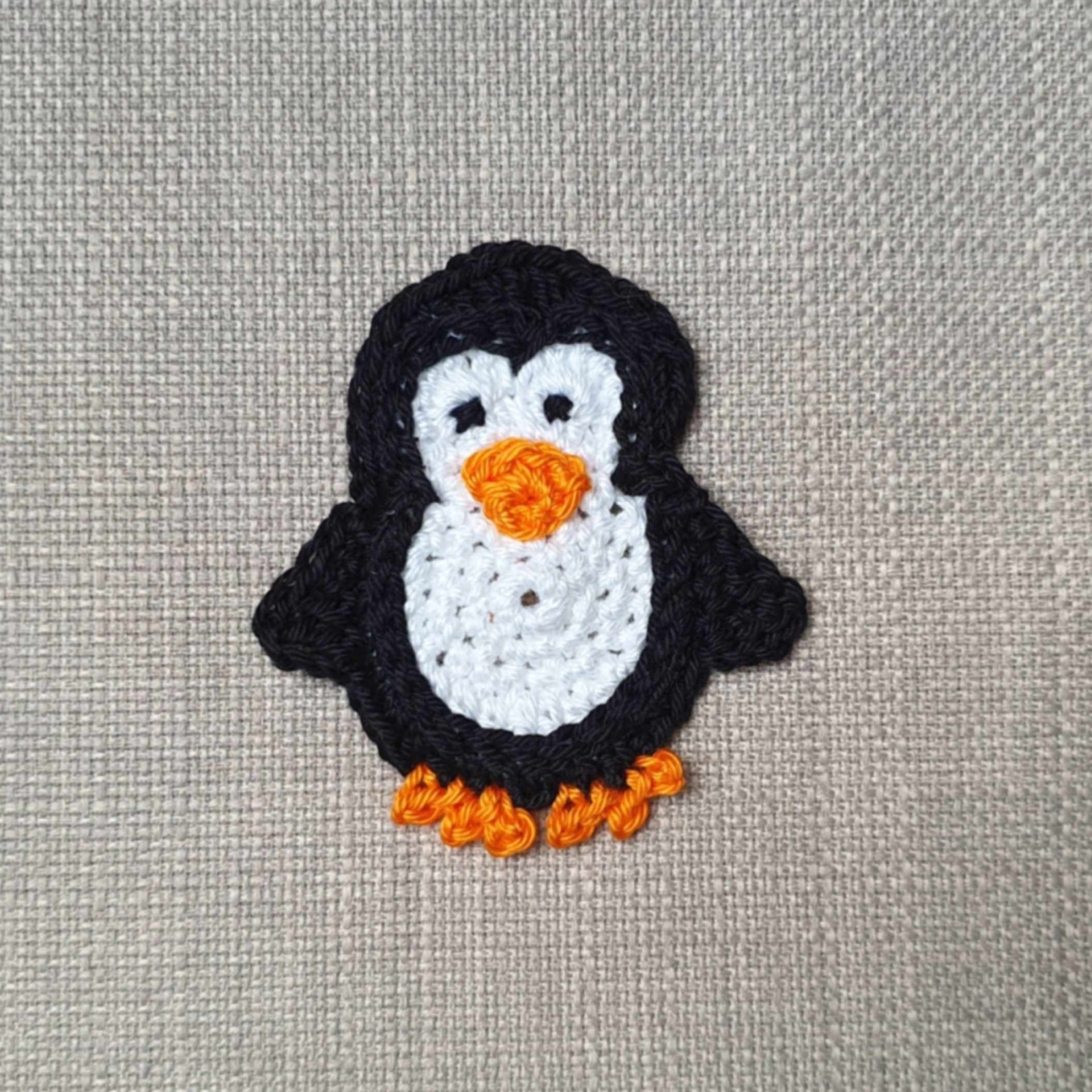 Kleine Pinguin Häkelapplikation