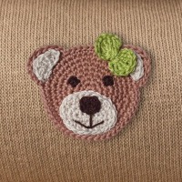 Bär Häkelapplikation - Teddybär Eisbär Aufnäher 2