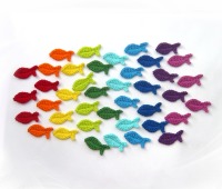 Mini Fisch Häkelapplikation in Wunschfarbe 3