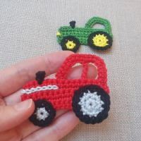 Mini Traktor Häkelapplikation 2