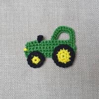 Mini Traktor Häkelapplikation 3