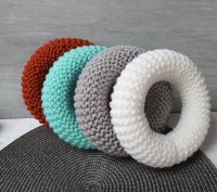 Gemütlicher Strickkranz 18 cm in verschiedenen Farben - Perfekt für DIY-Projekte 5