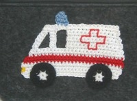 Erste Hilfe Tasche mit Krankenwagen Applikation 4