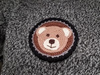 Bär Teddybär Häkelapplikation - 11 cm 6