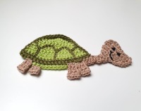 Schildkröte Häkelapplikation 3
